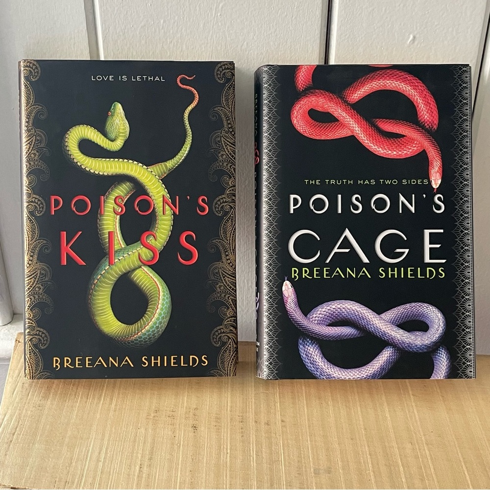 $10 SALE Set of 2 Poison's Kiss & Poison’s Cage Hardcover Teen Romantasy Books